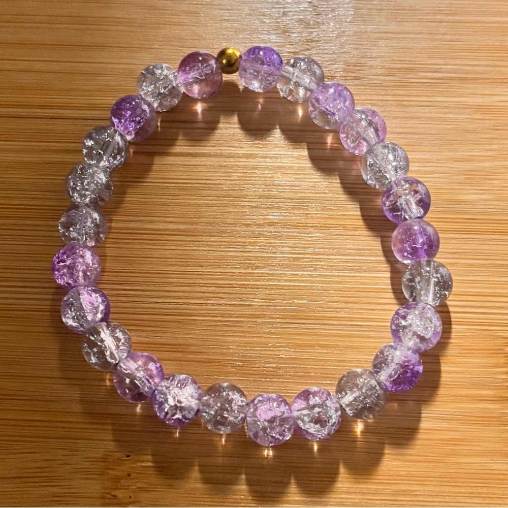 Purple & Clear Beaded Bracelet (Odd’s Trinkets)